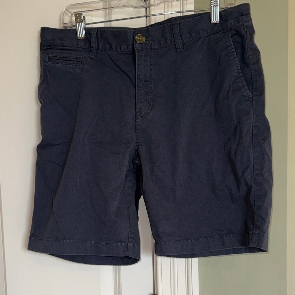 14th & Union Dark Navy Flat-Front Cotton Shorts